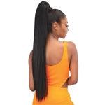 Glamourtress, wigs, weaves, braids, half wigs, full cap, hair, lace front, hair extension, nicki minaj style, Brazilian hair, crochet, hairdo, wig tape, remy hair, Lace Front Wigs, Remy Hair, Janet Collection ESSENTIALS Snatch & Wrap Pony Wrap Yaky Straig