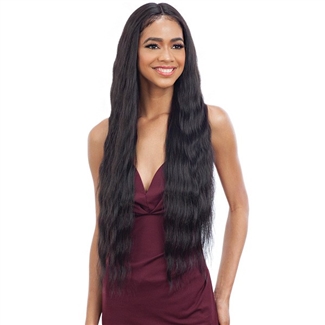 Glamourtress, wigs, weaves, braids, half wigs, full cap, hair, lace front, hair extension, nicki minaj style, Brazilian hair, crochet, hairdo, wig tape, remy hair, Lace Front Wigs, Remy Hair, Model Model Synthetic Freedom Part Lace Front Wig - NUMBER 010
