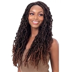 Glamourtress, wigs, weaves, braids, half wigs, full cap, hair, lace front, hair extension, nicki minaj style, Brazilian hair, crochet, hairdo, wig tape, remy hair, Lace Front Wigs, Remy Hair, Human Hair, Model Model Synthetic Glance Braid - 3X TRINI LOC 1