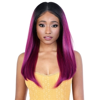 Glamourtress, wigs, weaves, braids, half wigs, full cap, hair, lace front, hair extension, nicki minaj style, Brazilian hair, crochet, hairdo, wig tape, remy hair, Lace Front Wigs, Motown Tress Synthetic HD Invisible 13X6 Lace Wig - L136.HD03