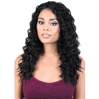 Glamourtress, wigs, weaves, braids, half wigs, full cap, hair, lace front, hair extension, nicki minaj style, Brazilian hair, crochet, hairdo, wig tape, remy hair, Lace Front Wigs, Motown Tress Synthetic Quick n Easy Half Wig - QE SABLE