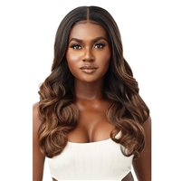 Glamourtress, wigs, weaves, braids, half wigs, full cap, hair, lace front, hair extension, nicki minaj style, Brazilian hair, crochet, hairdo, wig tape, remy hair, Lace Front Wigs, Outre Human Blend 360 Frontal 13X6 HD Lace Wig - MAXIMINA