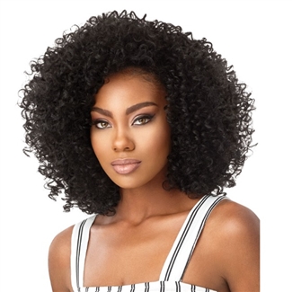 Glamourtress, wigs, weaves, braids, half wigs, full cap, hair, lace front, hair extension, nicki minaj style, Brazilian hair, crochet, hairdo, wig tape, remy hair, Lace Front Wigs, Remy Hair, Outre Synthetic Big Beautiful Hair Half Wig - 3A Passion Curl