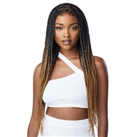 Glamourtress, wigs, weaves, braids, half wigs, full cap, hair, lace front, hair extension, nicki minaj style, Brazilian hair, crochet, hairdo, wig tape, remy hair, Outre Pre-Braided Synthetic 13X4 HD Lace Wig - KNOTLESS TRIANGLE PART BRAIDS
