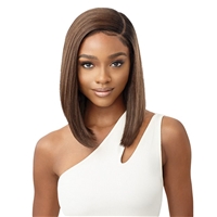 Glamourtress, wigs, weaves, braids, half wigs, full cap, hair, lace front, hair extension, nicki minaj style, Brazilian hair, crochet, hairdo, wig tape, remy hair, Lace Front Wigs, Outre Synthetic Sleeklay Part HD Lace Front Wig - NELLA