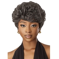 Glamourtress, wigs, weaves, braids, half wigs, full cap, hair, lace front, hair extension, nicki minaj style, Brazilian hair, crochet, hairdo, wig tape, remy hair, Lace Front Wigs, Remy Hair, Outre 100% Human Hair Fab & Fly Gray Glamour Wig - HH JOAN