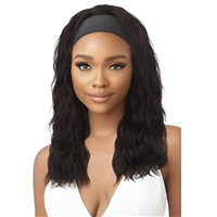 Glamourtress, wigs, weaves, braids, half wigs, full cap, hair, lace front, hair extension, nicki minaj style, Brazilian hair, crochet, hairdo, wig tape, remy hair, Outre 100% Unprocessed Human Hair Headband Wig - WET & WAVY LOOSE BODY 20