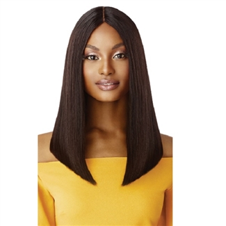 Glamourtress, wigs, weaves, braids, half wigs, full cap, hair, lace front, hair extension, nicki minaj style, Brazilian hair, remy hair, Lace Front Wigs, Outre 100% Unprocessed Human Hair Lace Part Daily Wig - STRAIGHT BLUNT CUT BOB 16