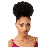 Glamourtress, wigs, weaves, braids, half wigs, full cap, hair, lace front, hair extension, nicki minaj style, Brazilian hair, crochet, hairdo, wig tape, remy hair, Lace Front Wigs, Outre Premium Synthetic Pretty Quick Ponytail - AFRO SMALL