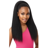 Glamourtress, wigs, weaves, braids, half wigs, full cap, hair, lace front, hair extension, nicki minaj style, Brazilian hair, crochet, hairdo, wig tape, remy hair, Lace Front Wigs, Remy Hair, Outre Synthetic Natural Pretty Quick Ponytail - ANNIE 24