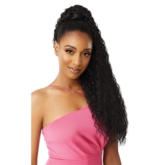 Glamourtress, wigs, weaves, braids, half wigs, full cap, hair, lace front, hair extension, nicki minaj style, Brazilian hair, crochet, hairdo, wig tape, remy hair, Lace Front Wigs, Remy Hair, Outre Premium Synthetic Pretty Quick Ponytail - CRIMP WAVE 30