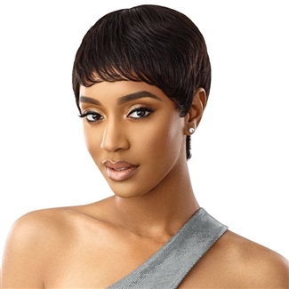 Glamourtress, wigs, weaves, braids, half wigs, full cap, hair, lace front, hair extension, nicki minaj style, Brazilian hair, crochet, hairdo, wig tape, remy hair, Lace Front Wigs, Remy Hair, Outre 100% Human Hair Premium Duby Wig - ASULA