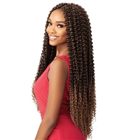 Glamourtress, wigs, weaves, braids, half wigs, full cap, hair, lace front, hair extension, nicki minaj style, Brazilian hair, crochet, hairdo, wig tape, remy hair, Outre X-Pression Twisted Up Crochet Braid - PASSION WATERWAVE II 26" SUPER LONG