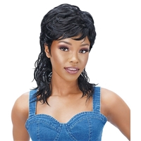 Glamourtress, wigs, weaves, braids, half wigs, full cap, hair, lace front, hair extension, nicki minaj style, Brazilian hair, crochet, hairdo, wig tape, remy hair, Lace Front Wigs, Zury Sis Mullet Style Synthetic Hair Wig - FW-MULL