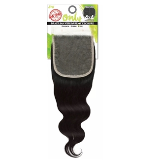 Zury Sis Only Unprocessed Brazilian Human Hair - ONLY BRZ 4X4 CLOUSURE S-BODY 14"