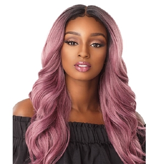 Glamourtress, wigs, weaves, braids, half wigs, full cap, hair, lace front, hair extension, nicki minaj style, Brazilian hair, crochet, hairdo, wig tape, remy hair, Sensationnel Synthetic Hair Empress 3 Way Free Part Lace Front Wig - JOCELYN