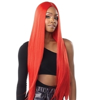 Glamourtress, wigs, weaves, braids, half wigs, full cap, hair, lace front, hair extension, nicki minaj style, Brazilian hair, crochet, hairdo, wig tape, remy hair, Sensationnel Shear Muse Red Krush Synthetic Hair Empress HD Lace Front Wig - SALISHA