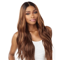 Glamourtress, wigs, weaves, braids, half wigs, full cap, hair, lace front, hair extension, nicki minaj style, Brazilian hair, crochet, hairdo, wig tape, remy hair, Sensationnel Human Hair Blend Butta HD Lace Front Wig - LOOSE BEACH WAVE 28