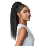 Glamourtress, wigs, weaves, braids, half wigs, full cap, hair, lace front, hair extension, Brazilian hair, crochet, hairdo, wig tape, remy hair, Lace Front Wigs, Remy Hair, Sensationnel Synthetic Ponytail Instant Pony Wrap - KINKY STRAIGHT 24