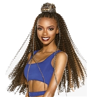 Glamourtress, wigs, weaves, braids, half wigs, full cap, hair, lace front, hair extension, nicki minaj style, Brazilian hair, crochet, hairdo, wig tape, remy hair, Lace Front Wigs, Sensationnel Synthetic African Collection Braid - 3X RUWA WATER WAVE 24