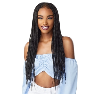 Glamourtress, wigs, weaves, braids, half wigs, full cap, hair, lace front, hair extension, nicki minaj style, Brazilian hair, crochet, hairdo, wig tape, Sensationnel Cloud 9 4x5 Lace Parting 100% Hand-Braided HD Swiss Lace Wig - CENTER PART FEED-IN 28