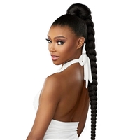 Glamourtress, wigs, weaves, braids, half wigs, full cap, hair, lace front, hair extension, nicki minaj style, Brazilian hair, crochet, hairdo, wig tape, Sensationnel Synthetic Ponytail Lulu Pony Wrap - WRAP 1