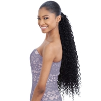 Glamourtress, wigs, weaves, braids, half wigs, full cap, hair, lace front, hair extension, nicki minaj style, Brazilian hair, crochet, hairdo, wig tape, remy hair, Lace Front Wigs, Shake-N-Go Synthetic Organique Pony Pro Ponytail - SUPER CURL 32"
