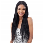 Glamourtress, wigs, weaves, braids, half wigs, full cap, hair, lace front, hair extension, nicki minaj style, Brazilian hair, crochet, hairdo, wig tape, remy hair, Freetress Equal Synthetic Braid Lace Wig - LONG BOX BRAIDS