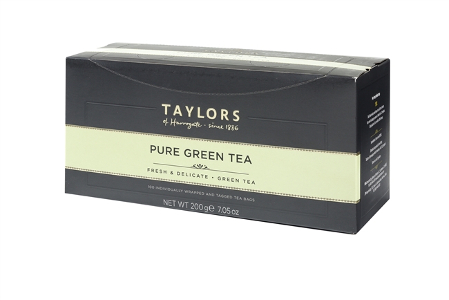 Taylors of Harrogate Pure Green Tea - 100  Wrapped Tea Bags