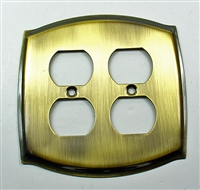 Round Double Receptacle Plate