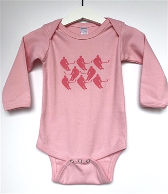 Berry Players on Pink Onesie - Long Sleeve