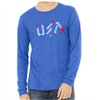 USA - STICKS TOGETHER Adult Long-Sleeve Royal