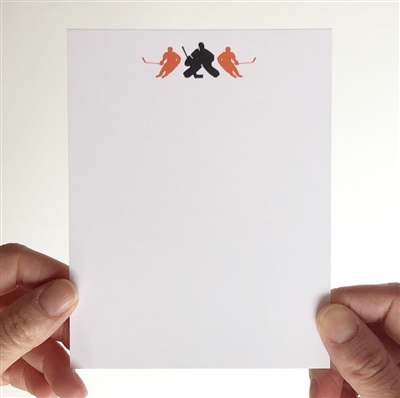 Hockey Stationery - Goalie Player Trio - Orange Black