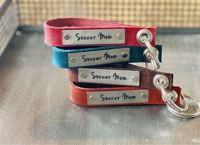 Soccer Mom -- Loop Leather Keychain (more colors)