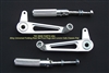 CNC Aluminum Alloy Universal Folding Rear-set Foot Pegs and Levers Cafe Classic Flat