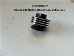 Triumph CNC Machined BLACK Alloy Oil Filler Cap