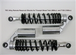 TEC Alloy Remote Reservoir Shocks for Triumph Street Twin (900cc) and T120 (1200cc)