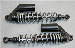 TEC Black/Chrome Alloy Remote Reservoir Shocks for Triumph Street Cup - All Years - with ADJUSTABLE DAMPING