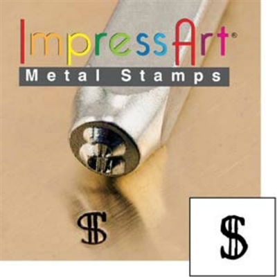 Impress Art Dollar Sign Metal Design Stamp - SGSC1510-U-3MM