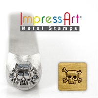 Impress Art Skull and Cross Bones Metal Design Stamp - SGSC1515-D-6MM