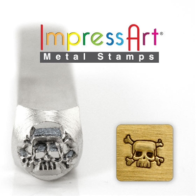 Impress Art Skull and Cross Bones Metal Design Stamp - SGSC1515-D-6MM