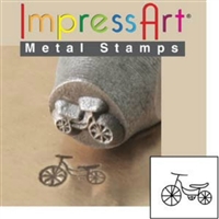 Impress Art Vintage Tricycle Metal Design Stamp - SGSC155-D-6MM