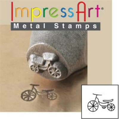 Impress Art Vintage Tricycle Metal Design Stamp - SGSC155-D-6MM