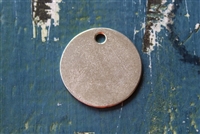 Pewter 1 1/4" Circle with Ring Metal Stamping Blank - 1 Piece - SG139.1434