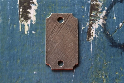 Pewter 1 3/8" x 3/4" Textured Rectangle Metal Stamping Blank - 1 Piece - SG139.1440