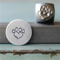 A Supply Guy Design - Dog Paw Heart Metal Design Stamp - SGCH-76