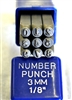 3mm Typewriter Font Metal Number Stamp Set - SGE-5N