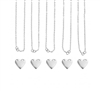 Impress Art Personal Impressions 13mm x 14mm Heart Silver Plated 5 Necklace Metal Stamping Kit - 5 Pack - SGPI23 - 5