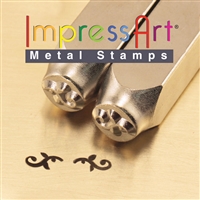 Impress Art Flourish Ends K (2 Pack) Metal Design Stamps - SGSC1511-K-6MM