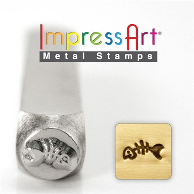 Impress Art Fish Skeleton Metal Design Stamp - SGSC1519-E-6MM